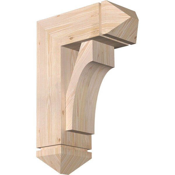 Ekena Millwork Westlake Arts and Crafts Smooth Bracket w/ Offset Brace, Douglas Fir, 7 1/2"W x 18"D x 26"H BKT0806X18X26WTL03SDF - main